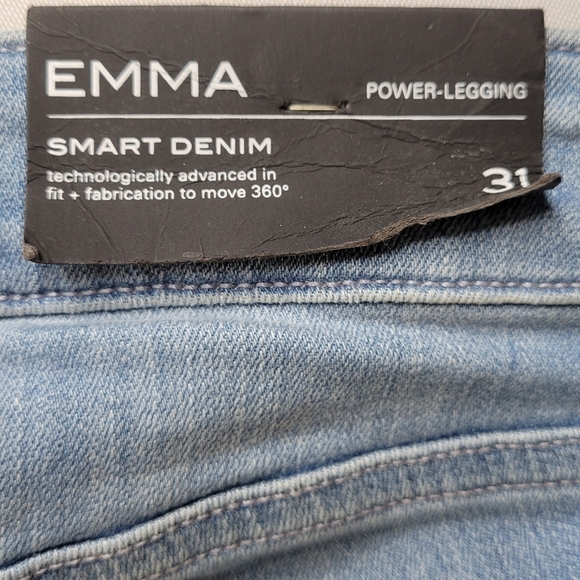 DL1961 Emma Power Legging Jeans Size 31 33X29 Blue Skinny Smart Denim New - Picture 5 of 16